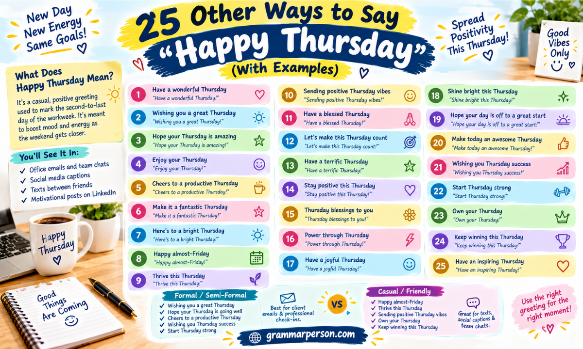 25 Other Ways to Say "Happy Thursday