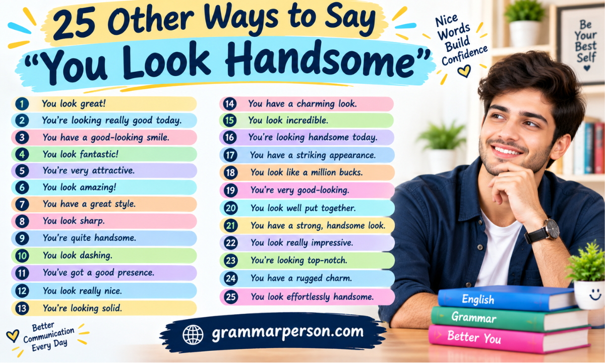 25 Other Ways to Say "You Look Handsome" (With Examples)