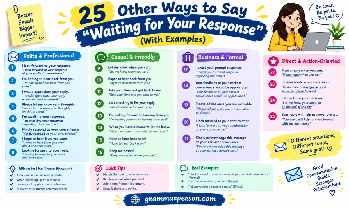 25 Other Ways to Say "Waiting for Your Response