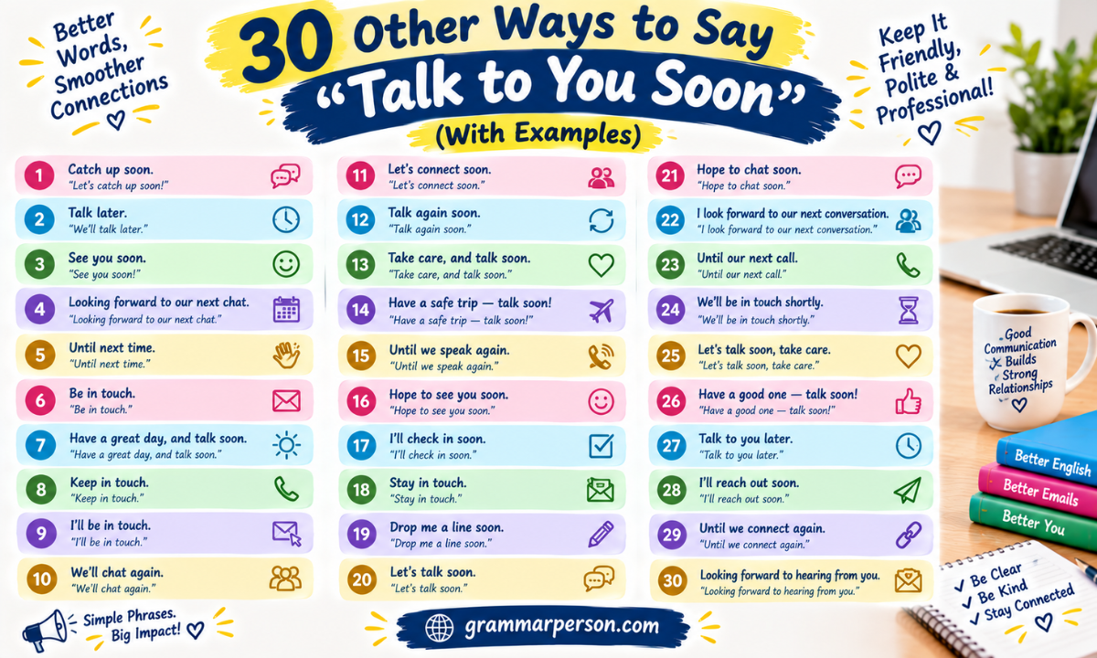 30 Other Ways to Say "Talk to You Soon"