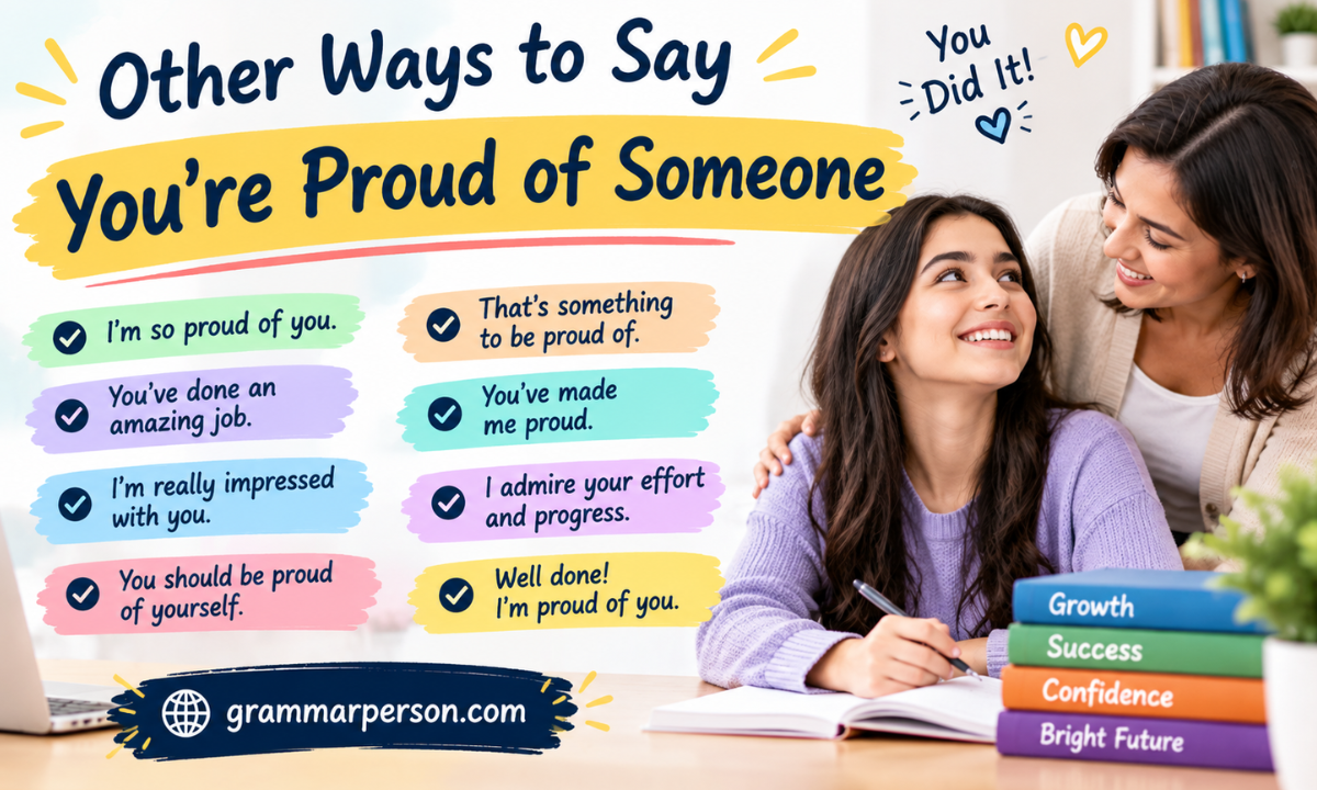 other ways to say you’re proud of someone